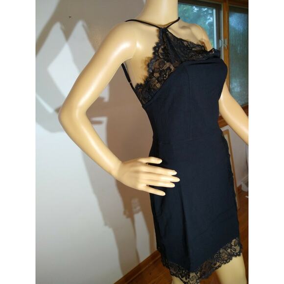 Free People  Premonitions Lace Trim Bodycon Dress . Size M - Picture 6 of 7
